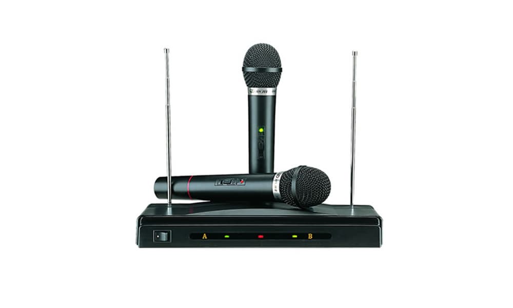 enping lesing audio double channel VHF wireless microphone system
